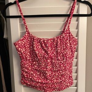 Hollister Red Floral Cami Top